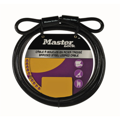 Master Lock kabel zwart vinyl