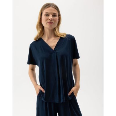 Holebrook Ellen V Neck Top navy