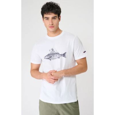 Batela Shirt Submarine Fish white