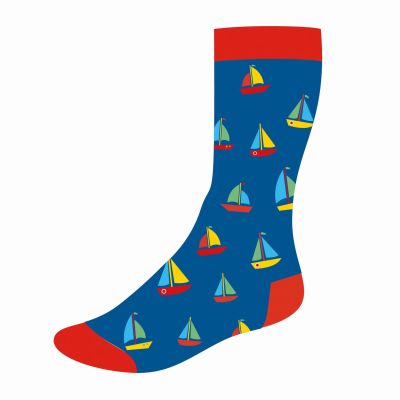 Sokken Zeilboot Rood/Blauw